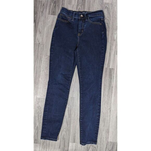 J. Crew Womens Size 26 Pockets Curvy High Rise Skinny Denim Blue Jeans - Picture 1 of 11